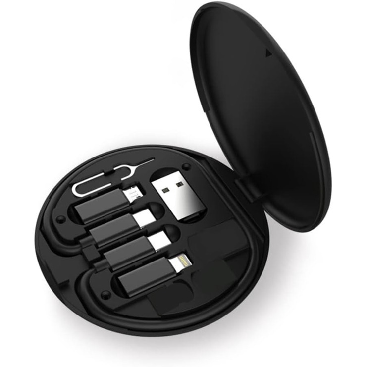 Conjunto de adaptador de cabo de carregamento múltiplo 6 em 1 USB C para USB