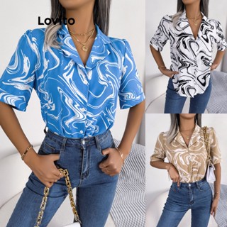 Lovito Blusa Casual Listrada Colorblock Padrão Para Mulheres LNL43015
