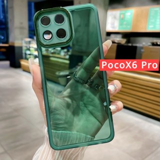 Para Xiaomi PocoX6 Poco X6 Pro X6Pro 5G 2024 X 6 Caixa De Telefone Quadrada PocoX6 PocoX6Pro Fina E Transparente Capa De Silicone À Prova De Choque Flexível