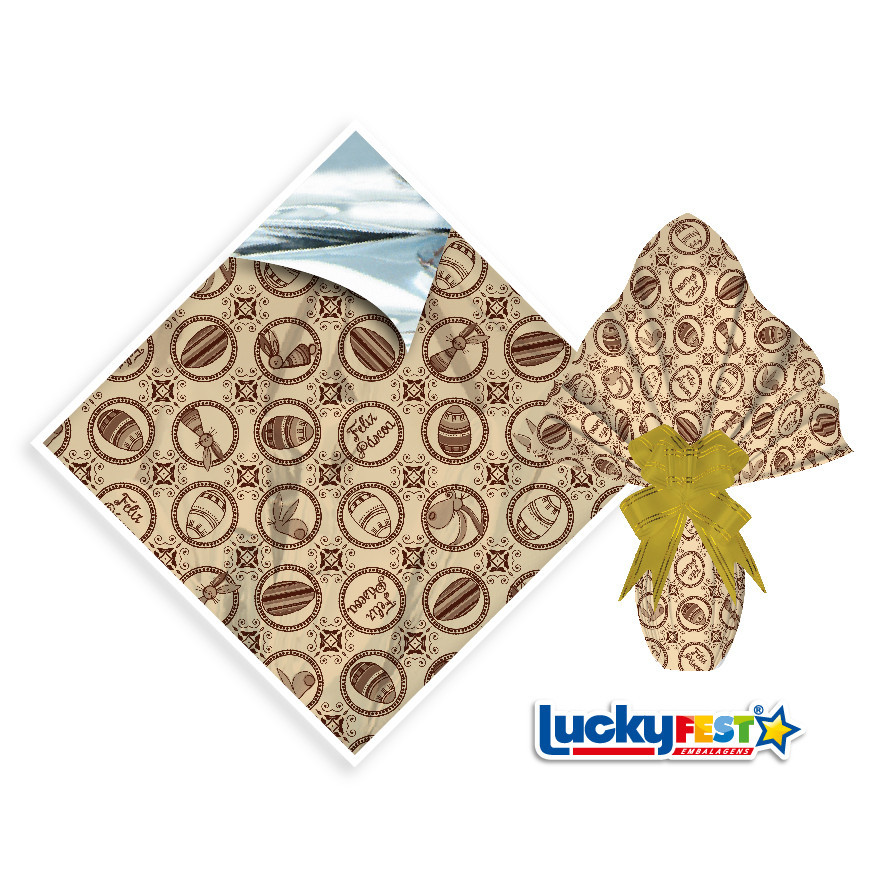25 Sacos Express P/OVO DE PÁSCOA DELUXE MARFIM Ovo Páscoa  250g a 350g - 35X35 cm  Luckyfest em Oferta na Shopee