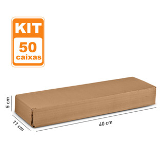 50 Caixas Papelão embalagem de facas ecommerce 11x5x40 cm em Oferta na Shopee