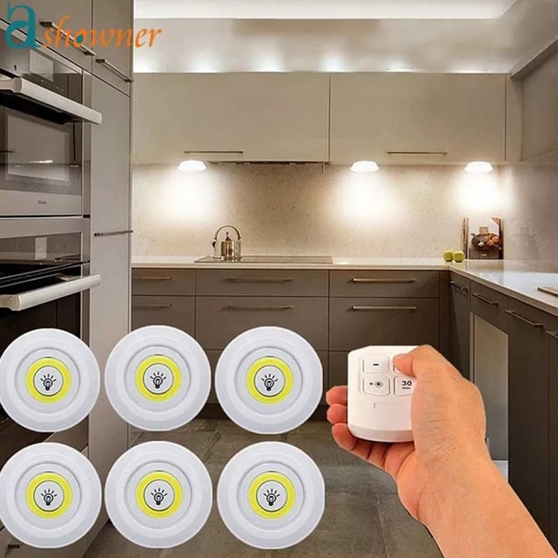 Luminária Kit 3 Lâmpadas Led Sem Fio Controle Luz Branca Mt027 - 2