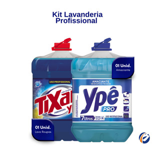 Kit Lavandeira: Lava Roupas Líquido Profissional Tixan Ypê 7L + Amaciante de Roupas e Teci...