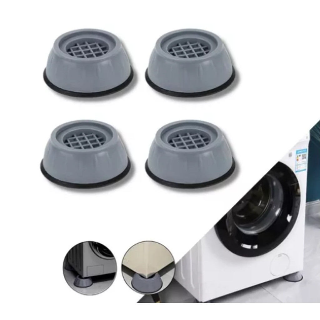 Kit Com 4 Bases Pés Protetores Fogão Geladeiras Móvel Multiuso De Plástico 9x9cm