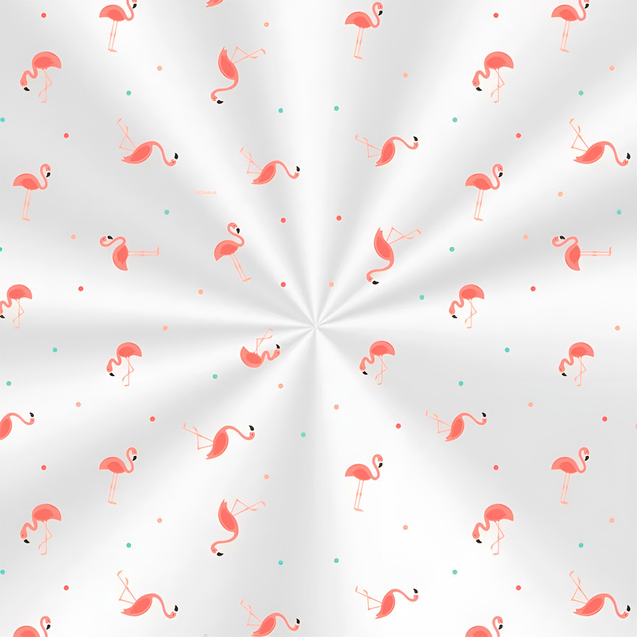 Saco Transparente Decorado - Flamingo Rosa - 100 unidades - Cromus - Rizzo - Home & Living