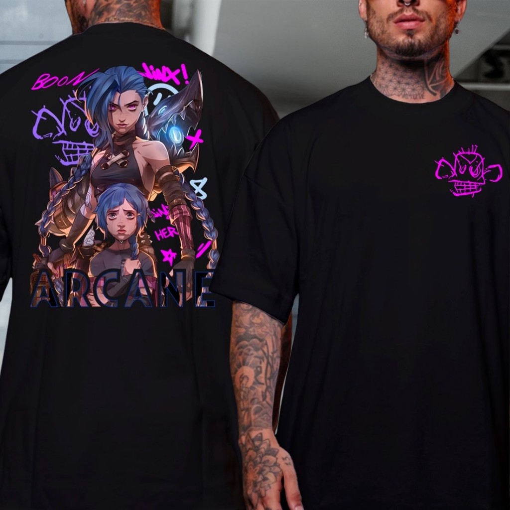Camiseta Jinx Powder Serie League Of Legends Arcane Geek