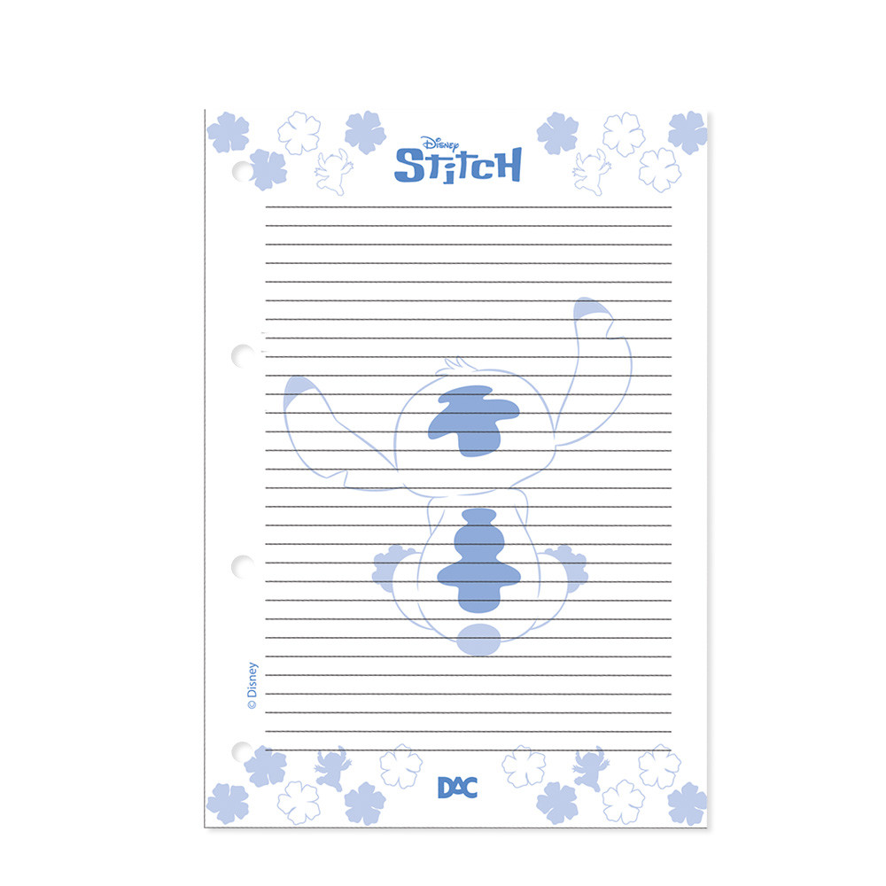 Refil Fichário Universitário Pautado - Stitch - DAC Folhas Decoradas
