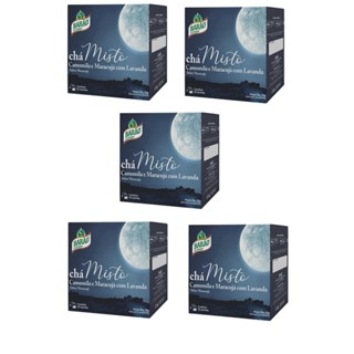 Kit 05 Chás Misto Camomila e Maracujá com Lavanda –Sabor Maracujá 15g – 10 sachês/ NOITE em Oferta na Shopee