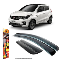 Calha de Chuva Carro Fiat Mobi 2016 a 2025 4 Portas TG Poli -Automotivo