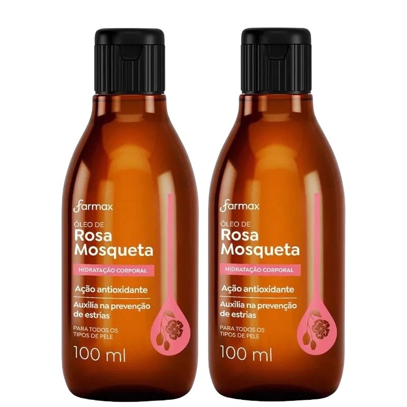 Oleo Capilar E Corporal Rosa Mosqueta 100ml Farmax Kit C/2