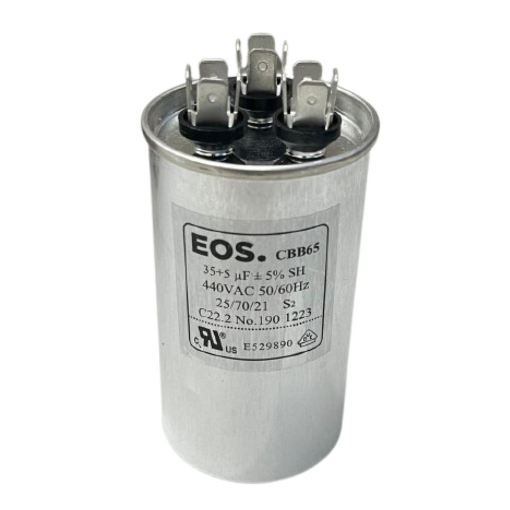 CAPACITOR PPM DUPLO 35+5UF 440VCA 35UF+5UF 440V 50X90MM D124675 CBB65 EOS
