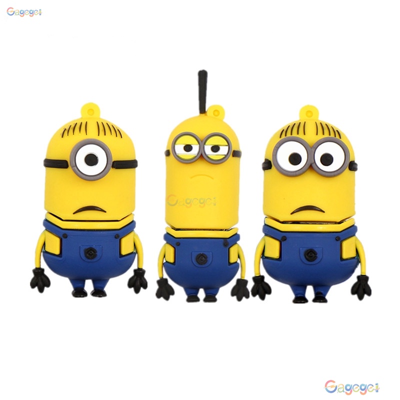 Pen Drive Usb Flash 1TB 2TB Desenhos Animados Minions Cartão De Memória De Chocolate 1GB 8GB 16GB 32GB 64GB 128GB Pendrive