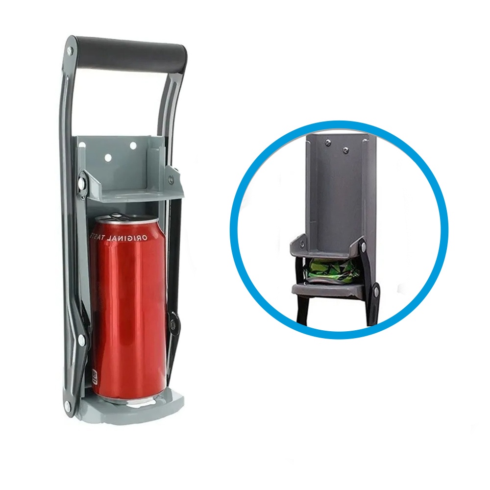 Amassador De Lata Latinha Latão Cerveja Com Abridor 475ml