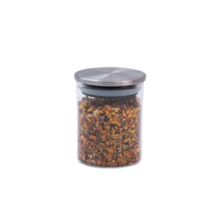 Pote de vidro 210ml com tampa de inox circular mantimento – Oikos