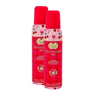 Kit 2 Desodorante Giovanna Baby Sweet Collection Cherry Aerosol 48h 150ml