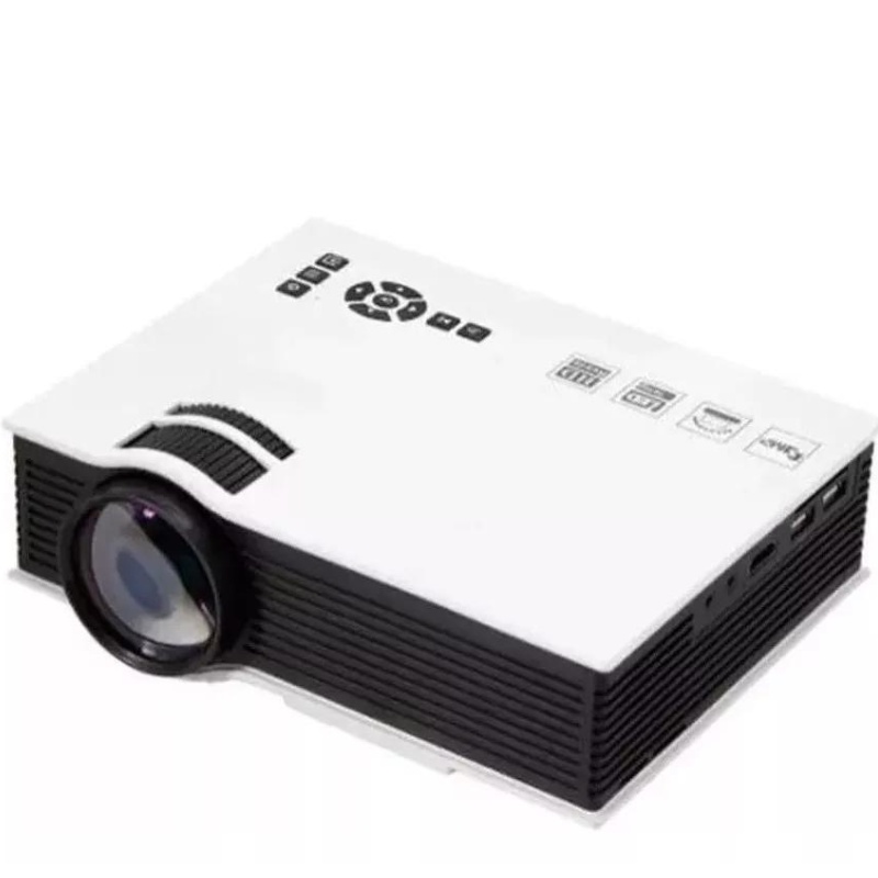 Mini Projetor LED Portátil USB AV Cartão SD Com Controle Remoto