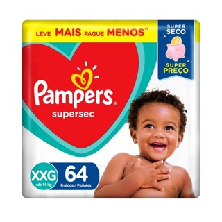 Fralda Descartável Pampers Supersec Jumbo XXG 64 Tiras