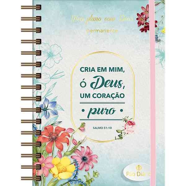 Meu Plano com Deus | Planner Permanente | Coração Puro | Capa Dura Espiral