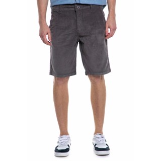 Bermuda Masculina Veludo Amaciado Polo Wear Cinza Médio