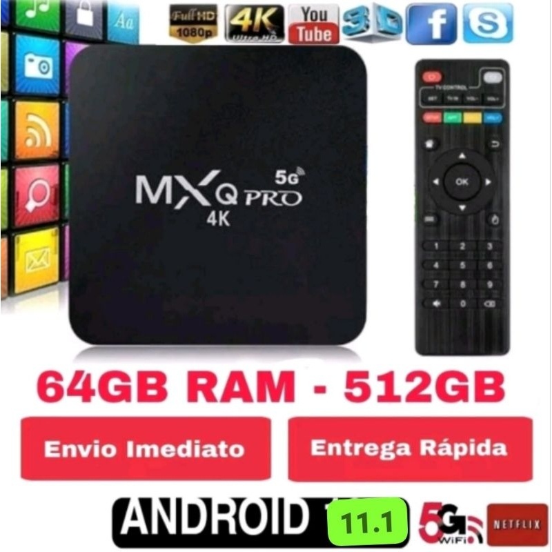 Aparelho Conversor Snart TV smart box 128 gb/ 512 gb Envio Rápido