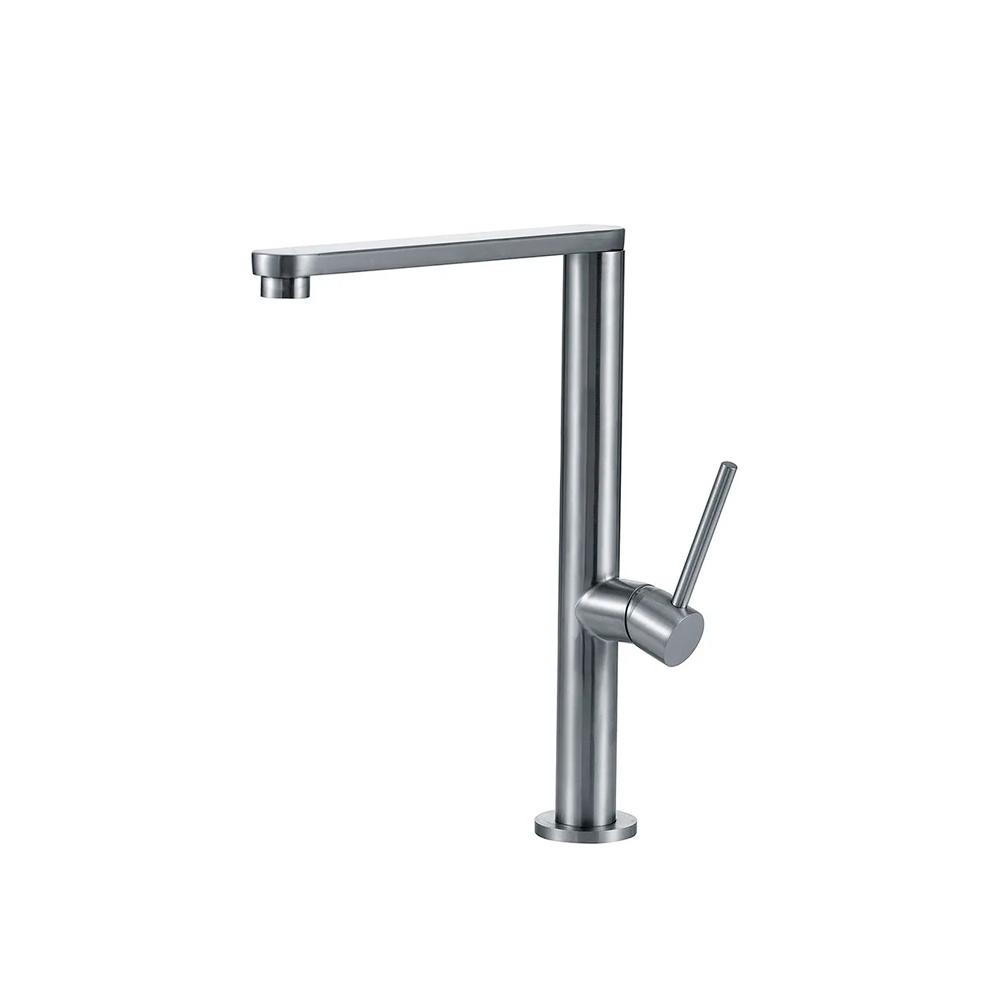 Torneira para cozinha Gourmet Misturador Monocomando em Aço inox Escovado Miranda Pingoo - Prata - Home & Living