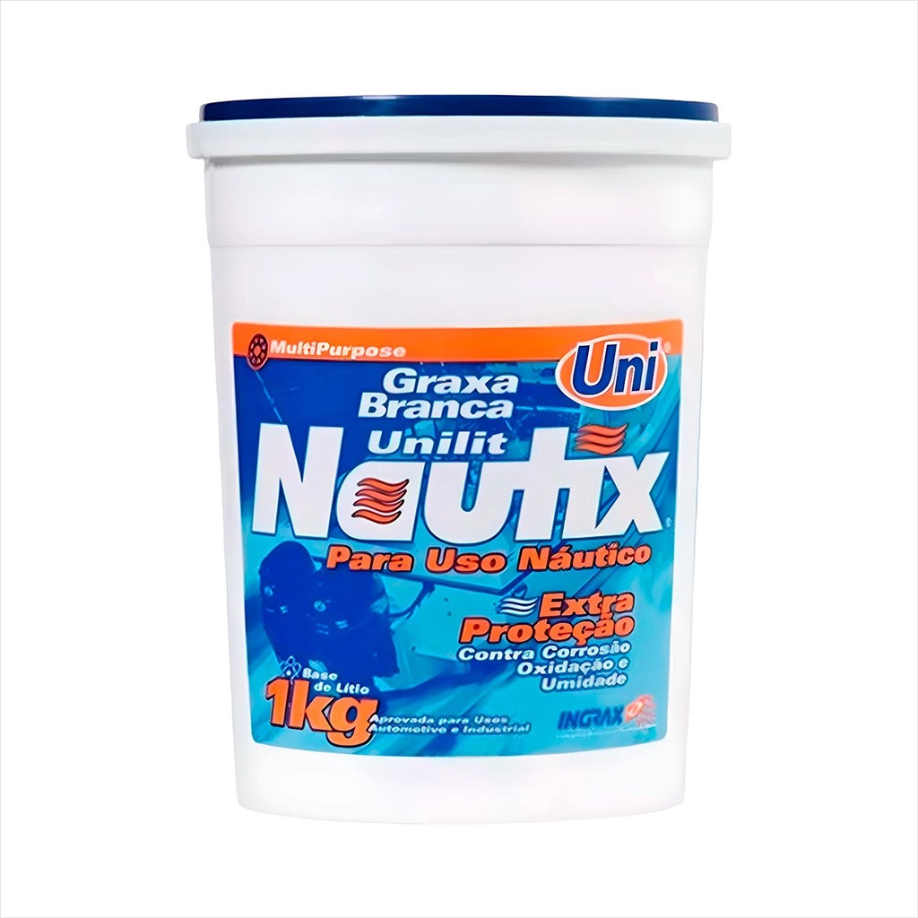 Graxa Branca Náutica Unilit Nautix 1kg Ingrax