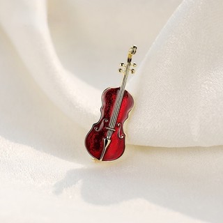 Mulher Homem Moda Elegante Violino Alfinetes Broches Lady Crystal Rhinestone Instrumentos Musicais Broche Pin Jóias Acessórios