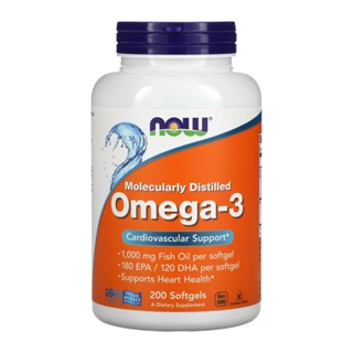 Ômega-3 Molecularmente Destilados Now Foods 200Softgels