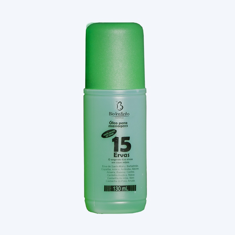 Óleo para Massagem 15 Ervas - 130 mL - Bio Instinto