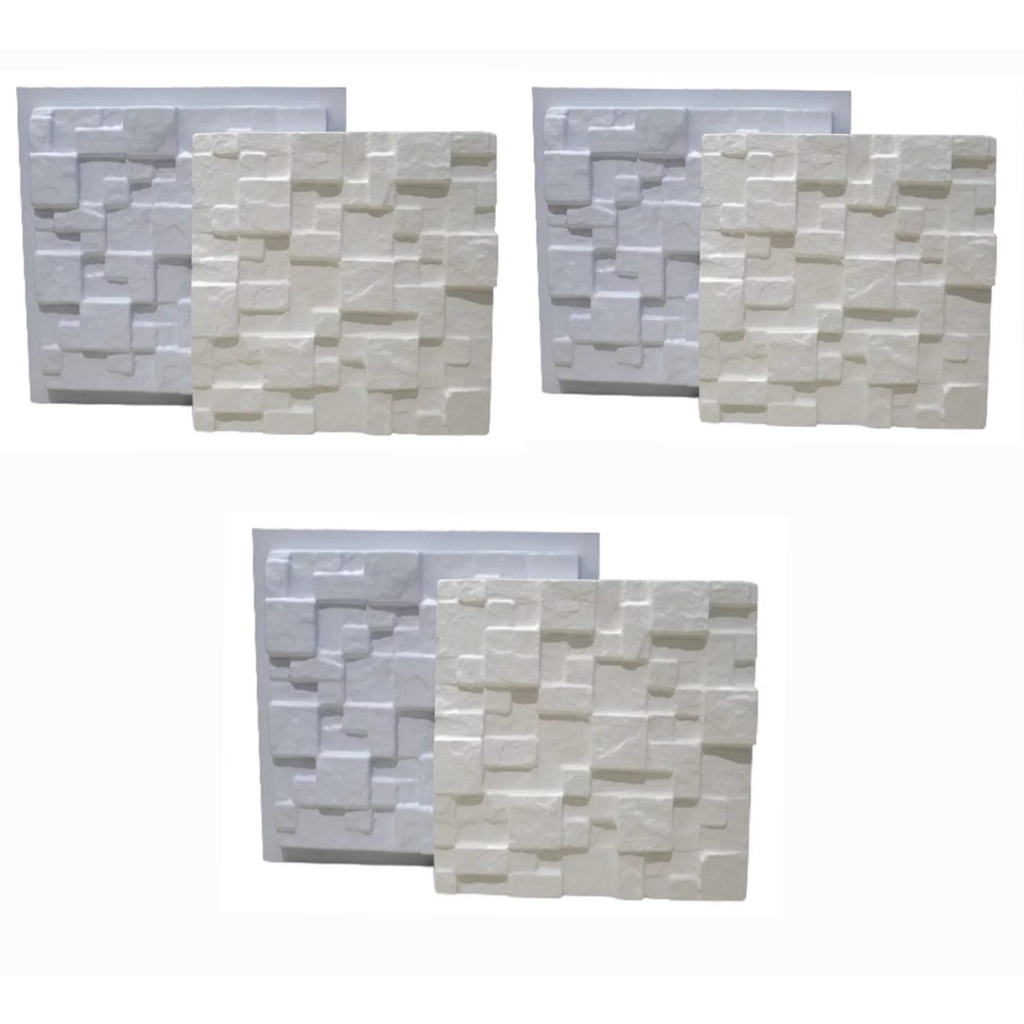 3 Forma Gesso 3d Para Placas Parede São Tomé Kit De 3 Moldes
