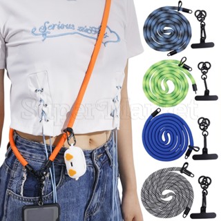 [Featured] 120CM Cordão De Telefone Extendido/Móvel De Corpo Cruzado Pendurar Corda Pulso De Pescoço Espessado Anti-Perda Universal/Clip De Trançado De Bolsa Telefônica