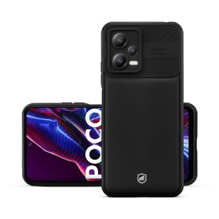 Capa para Poco X5 - Symetric Preta - Gshield em Oferta na Shopee