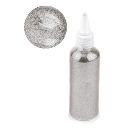 Tubo de Glitter pra Balão 100g - Prata - 01 Unidade - Cromus Balloons - Rizzo Balões