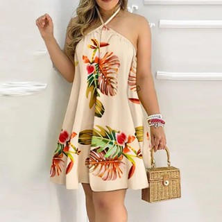 Vestido Largo Feminino 2023 Summer Sexy Off-Shoulder Halter Laced-Up