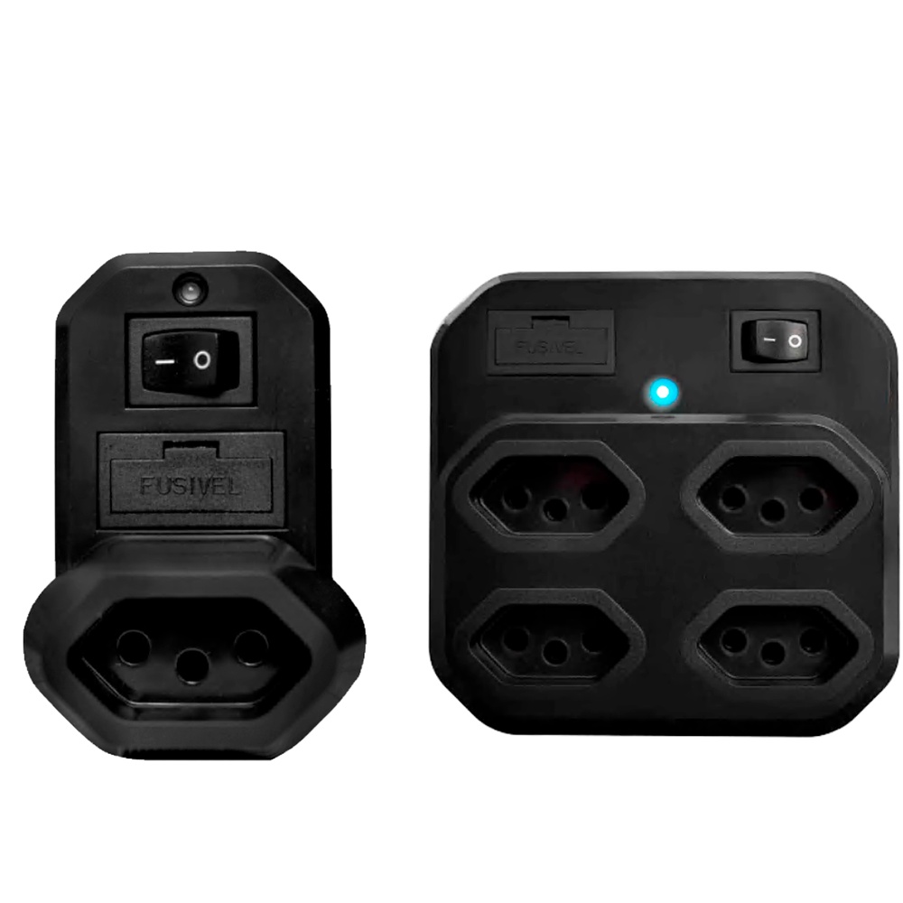 Protetor Elétrico Contra Surtos 1 Ou 4 Tomadas Bivolt Ideal Para Eletrônicos Eletrodomésticos 10A em Oferta na Shopee