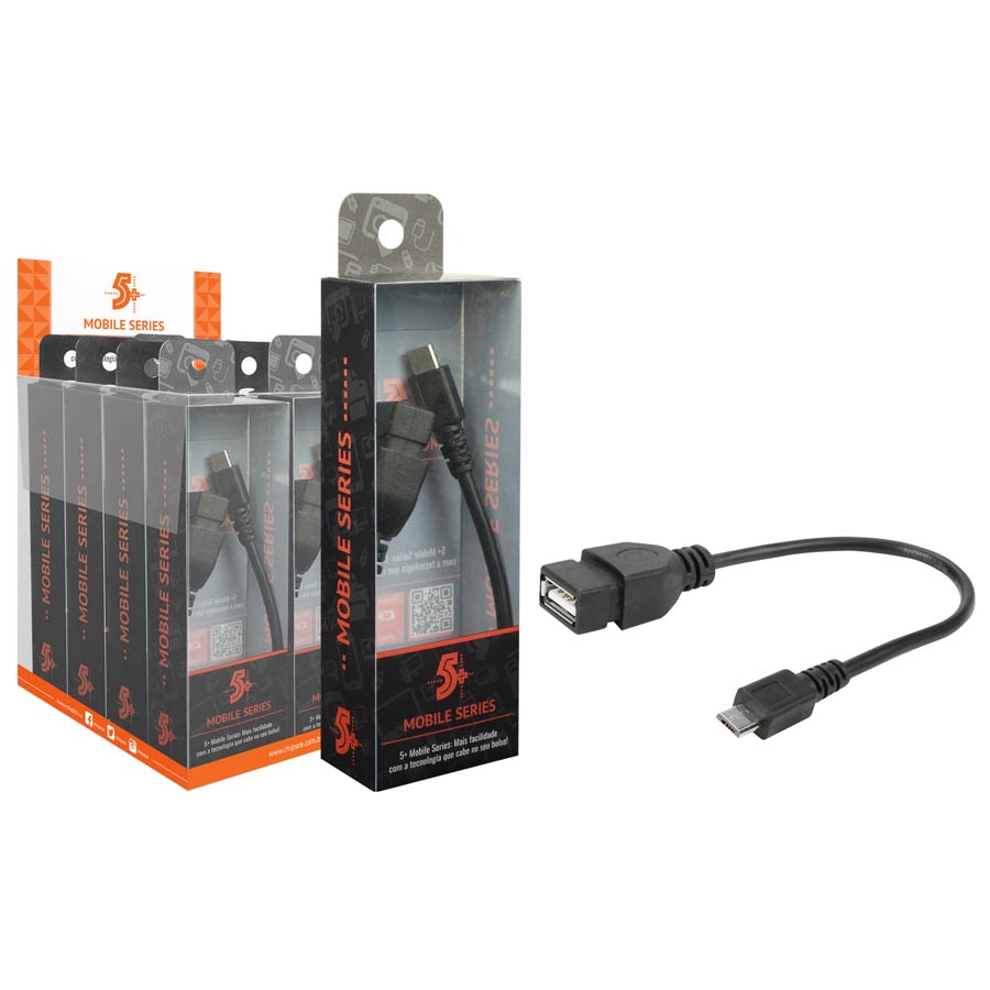 Cabo Otg Adaptador Micro Usb V8 Para Pendrive Celular