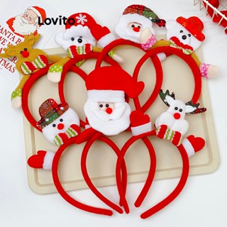Lovito Faixa de Cabelo com Padrão Geométrico de Natal para Mulheres LFA05419