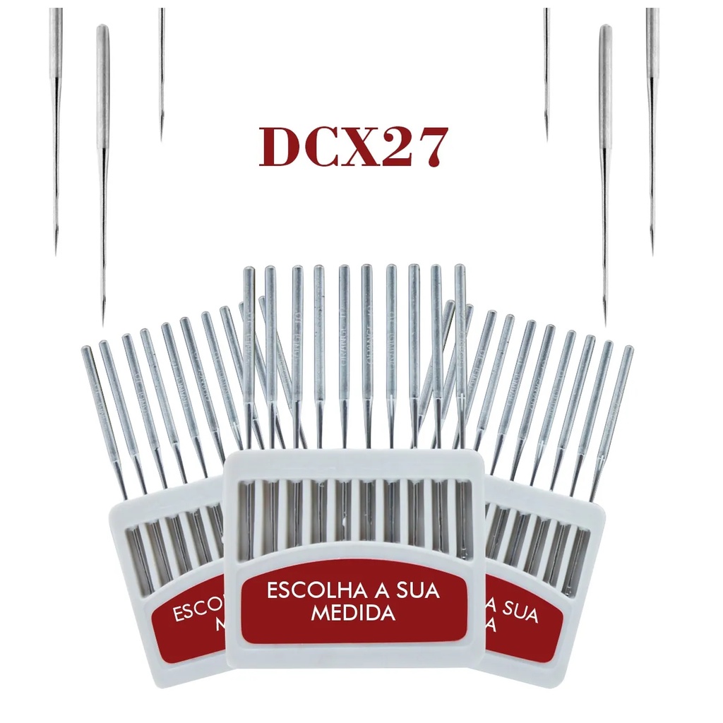 Agulha overlock - Orange - 10 unidades - Prata - DCX27