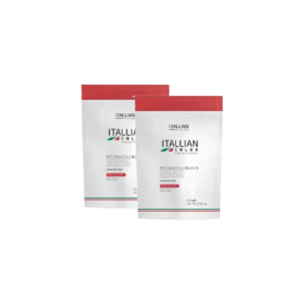 Kit Com 02 Pó Descolorante Pounch Itallian Color 600g