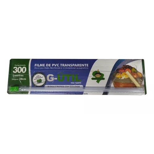 Caixa Rolo Bobina Plastico De Filme Pvc 28cm X 300 Metros