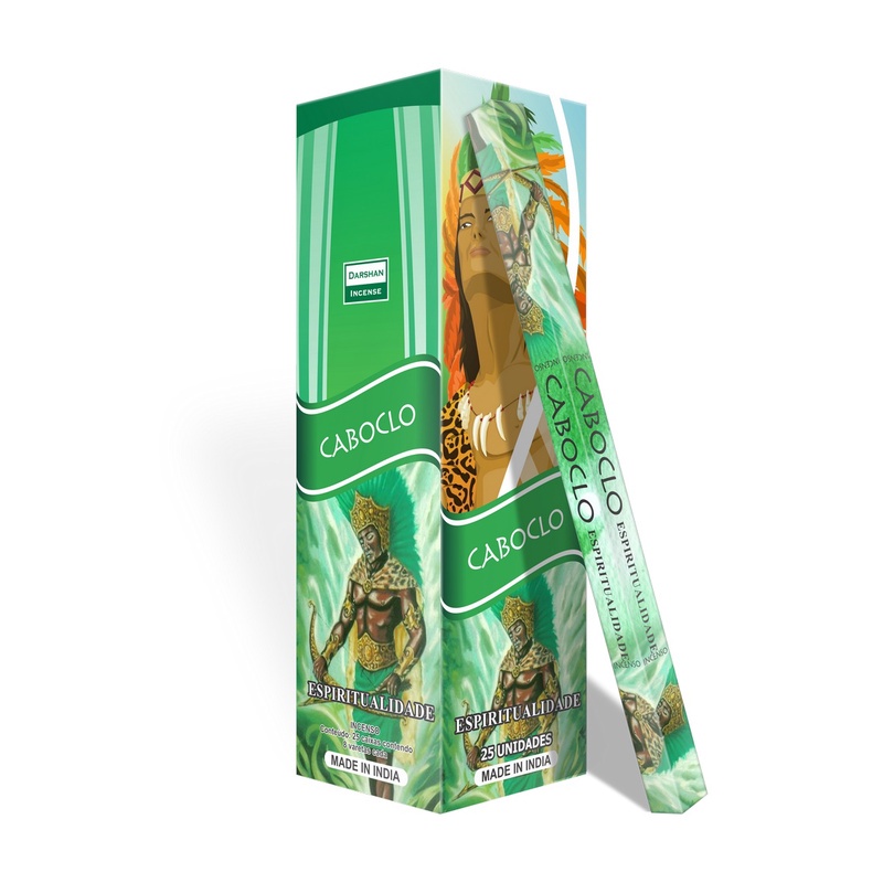 Incenso Caboclo Darshan Box 25 Caixas Com 8 Varetas