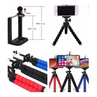 Mini Suporte Tripe De Mesa Escalavel Para Celular Gira 360º