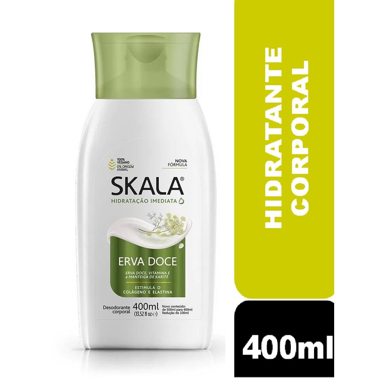 Creme Hidratante Corporal Skala Erva Doce 400ml em Oferta na Shopee