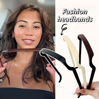 Tiara Quadrada Cabelo Invisível Faixa de cabeça Fêmea Hoop Plástico Estilo Moda