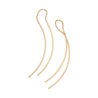 Brinco Rommanel folheado a ouro 18k formada por fios em Oferta na Shopee