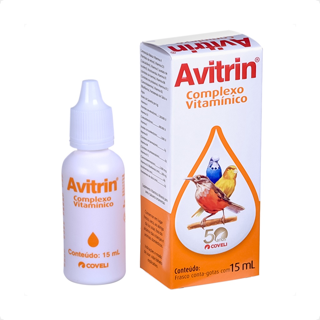 Avitrin Polivitamínico Coveli para Pássaros - 15ml em Oferta na Shopee