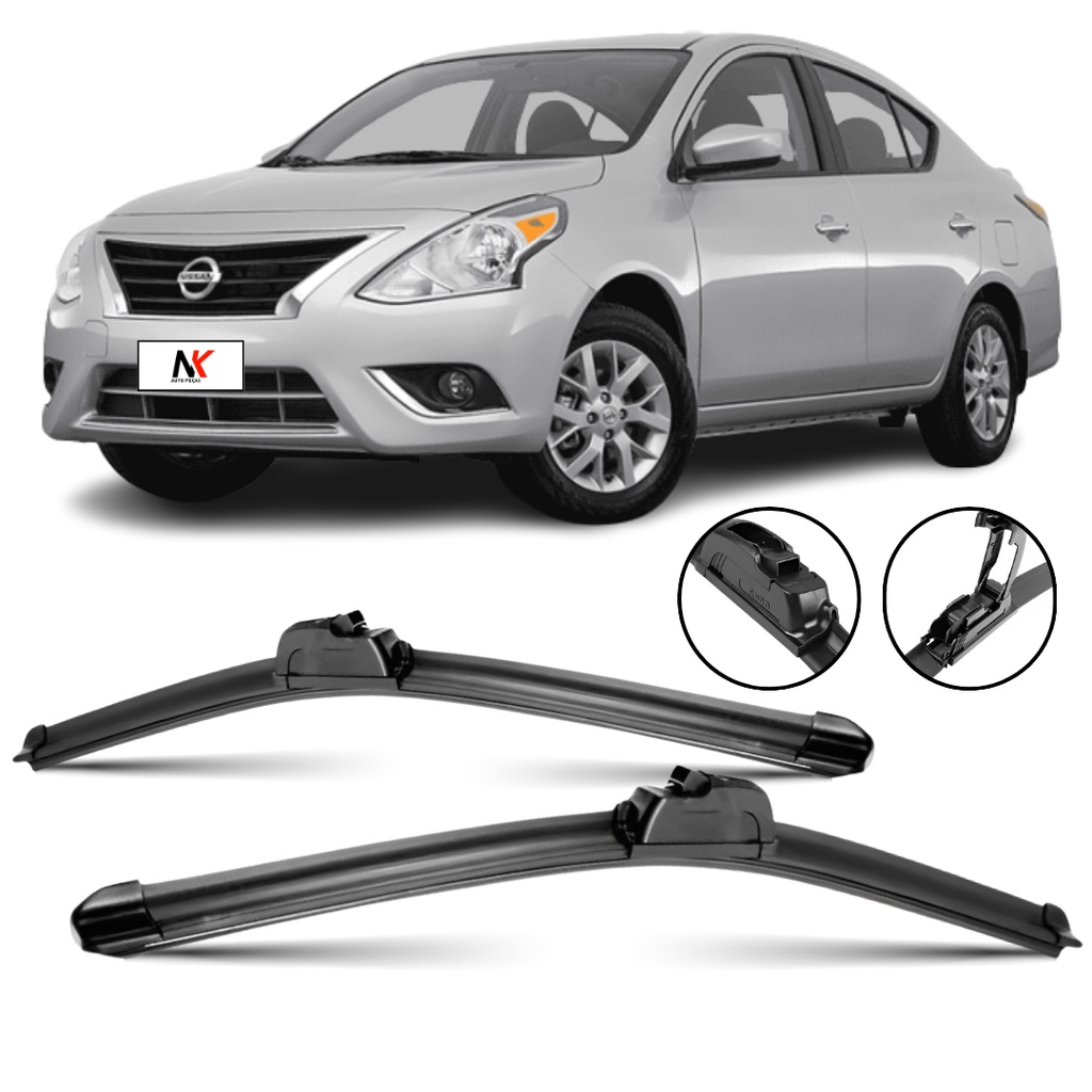 Par Palheta Limpador Parabrisa 20'' 15'' Nissan Versa 2011 á 2019 em Oferta na Shopee