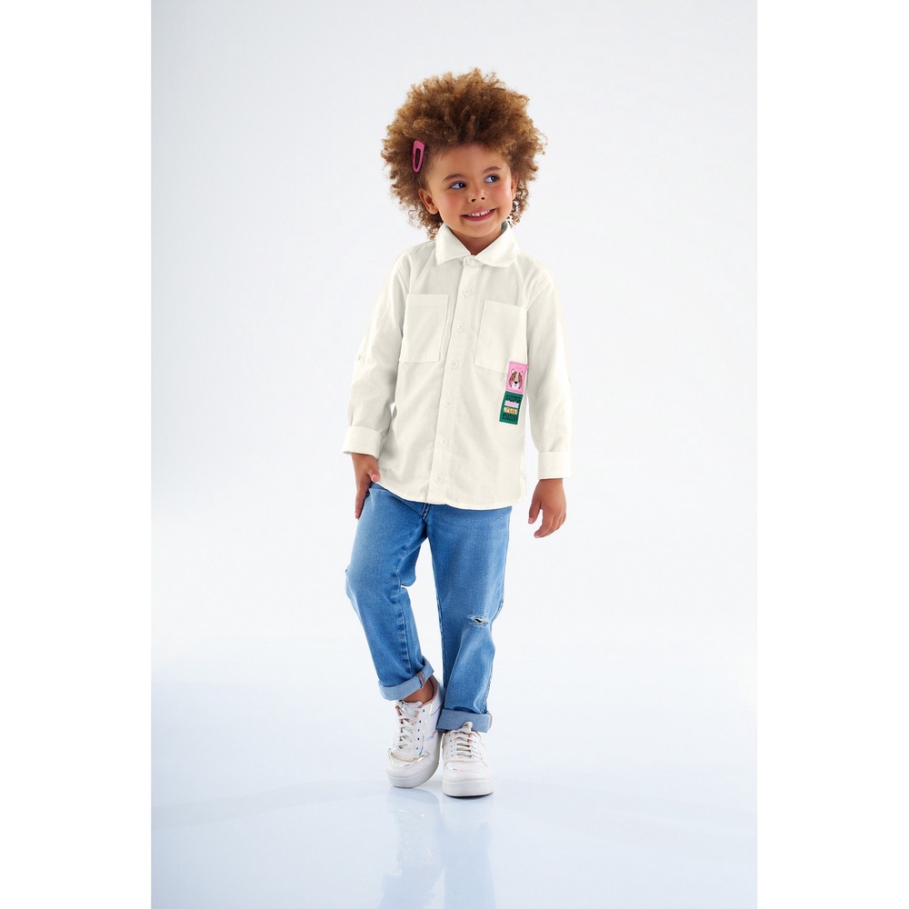 Camisa Infantil para Meninas em Tecido Up Baby - Baby & Kids Fashion