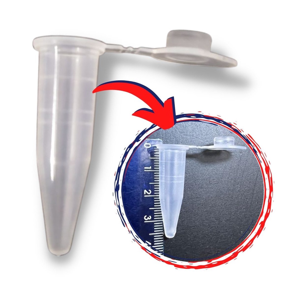 Microtubo Pino Flaconete Reduzido 0,8ml Pacote 1.000Un - Branco Incolor Promoção Mini Frasco Capsula