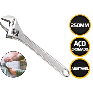 Chave Inglesa Cromada Com Ajuste 10 Pol 250mm Sparta